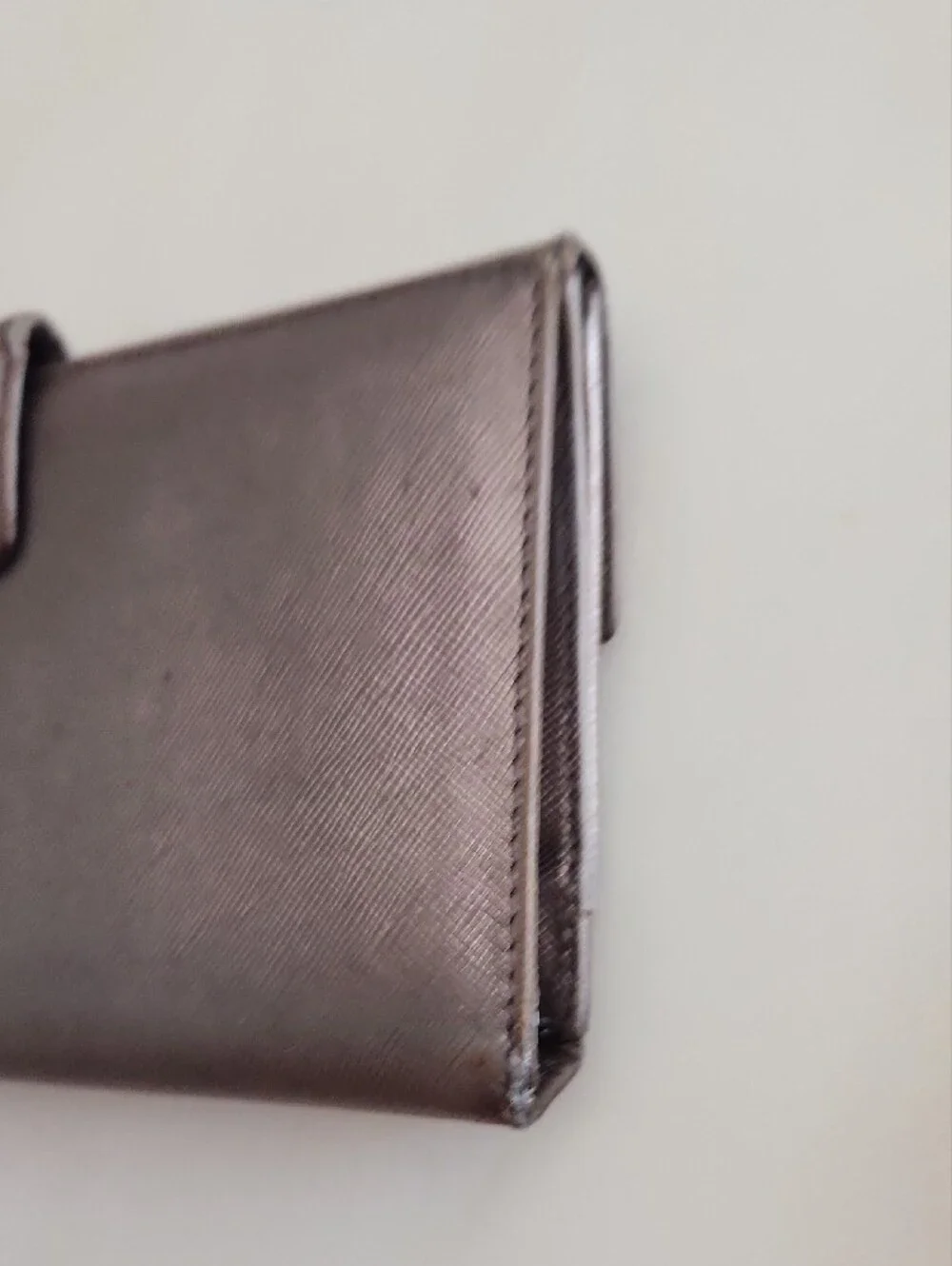 Prada Metallic Saffiano Leather Wallet..preloved.